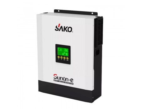 Гібридний Інвертор напруги Sako SK3000-24/29620 3000VA/2400W, 24V, ток заряда 0-80A, 170-280V, MPPT (80А, 120-450 Vdc)