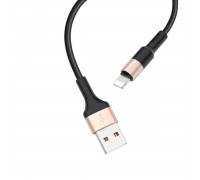 Кабель Hoco X26 Xpress charging data cable for Lightning Black＆Gold