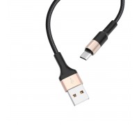 Кабель Hoco X26 Xpress charging data cable for Micro Black＆Gold