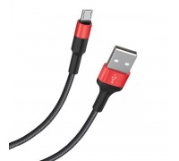 Кабель Hoco X26 Xpress charging data cable for Micro Black＆Red