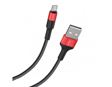 Кабель Hoco X26 Xpress charging data cable for Micro Black＆Red