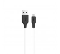 Кабель Hoco X21 Silicone Micro USB Cable (1m) black/white