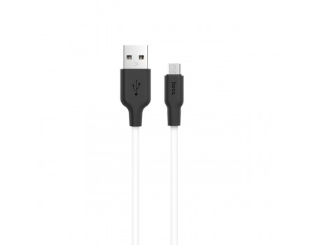 Кабель Hoco X21 Silicone Micro USB Cable (1m) black/white