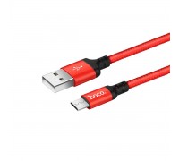 Кабель Hoco X14 Times speed Micro charging cable,(L-1M) Black &amp; Red