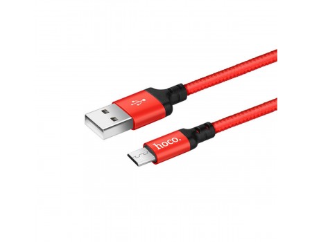 Кабель Hoco X14 Times speed Micro charging cable,(L-1M) Black &amp; Red