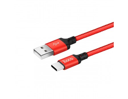 Кабель Hoco X14 Times speed Type-c charging cable,(L-1M) Black &amp; Red