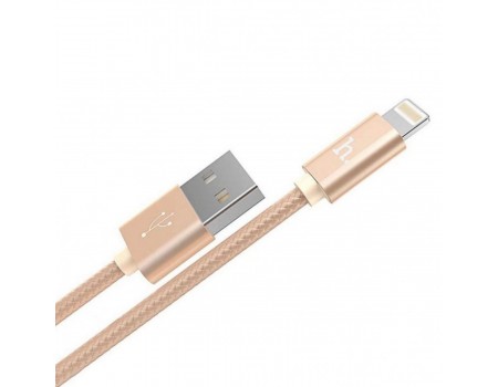 Кабель Hoco X2 knitted Lightning Charging cable Gold