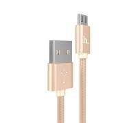 Кабель Hoco X2 knitted Micro USB Charging cable Gold