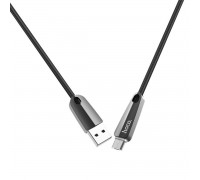 Кабель Hoco U35 Space shuttle smart power off Micro charging data cable (L-1.2) Black