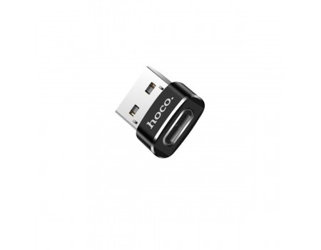Адаптер Hoco UA6 USB to Type-C converter Black