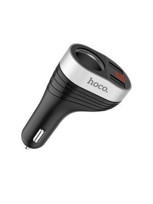 АЗП Hoco Z29 Regal digital display cigarette lighter car charger 2USB 3.1A Black