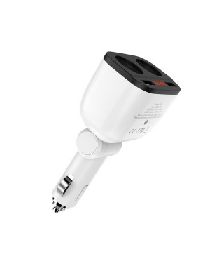 АЗП Hoco Z28 Power ocean cigarette lighter in-car charger digital displ 2USB 3.1A White