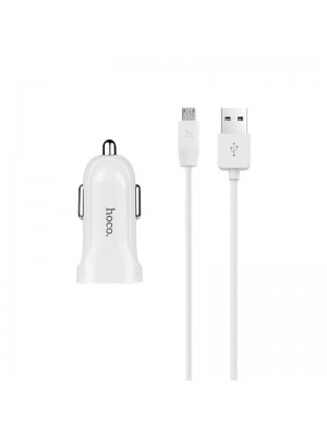 АЗП Hoco Z2 Car charger set with Micro cable 1USB 1.5A White