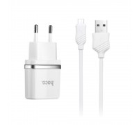 МЗП Hoco C11 Smart single USB ( Microsoft cable ) charger set ( EU ) 1USB 1A White
