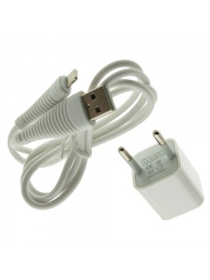 Сетевое зарядное устройство WUW T18B charger(EU) with lightning cable 2USB 2.1A White