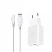 Сетевое зарядное устройство WUW T28 2.1A USB with Micro Cable White