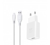 МЗП WUW T28 2.1 A 2USB with Type - C Cable White