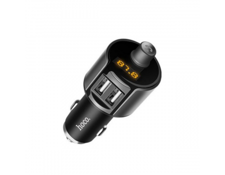 FM-трансмітер Hoco E19 Smart car wireless FM transmitter 2USB 2.4A Metal Grey