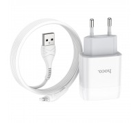 МЗП Hoco C72A Glorious single port charger set ( Lightning ) ( EU ) White