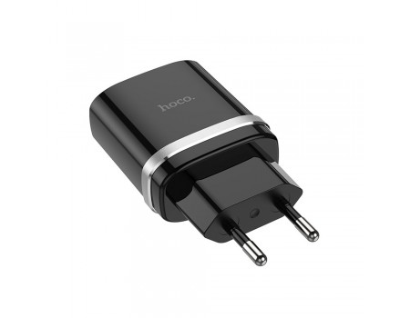 Сетевое зарядное устройство Hoco C12Q Smart QC3.0 charger (EU) Black