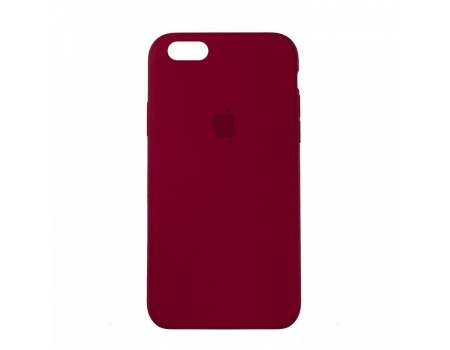 Чехол Silicone Case Full Cover iPhone 6/6S Plus Copy Rose Red (37)