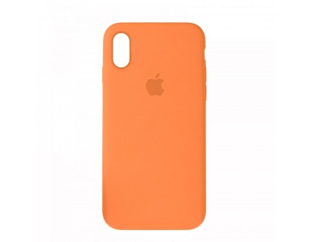 Чехол Silicone Case Full Cover iPhone X/XS Copy Apricot (2)