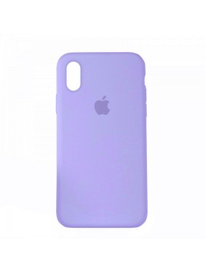 Чехол Silicone Case Full Cover iPhone X/XS Copy Elegant Purple (39)