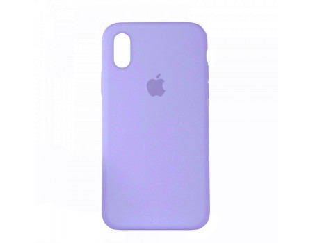 Чехол Silicone Case Full Cover iPhone X/XS Copy Elegant Purple (39)