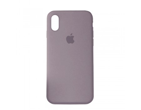 Чехол Silicone Case Full Cover iPhone X/XS Copy Lavender (7)