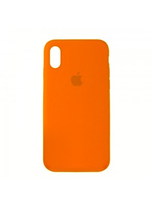 Чехол Silicone Case Full Cover iPhone X/XS Copy Orange (13)