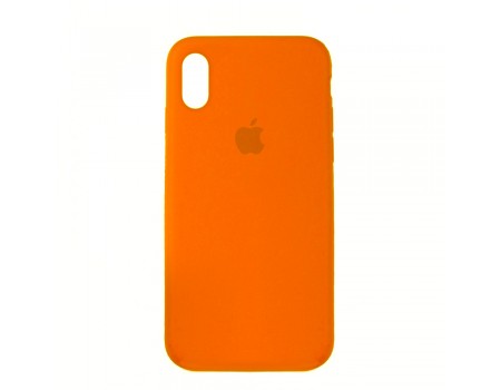 Чехол Silicone Case Full Cover iPhone X/XS Copy Orange (13)