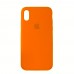 Чехол Silicone Case Full Cover iPhone X/XS Copy Orange (13)