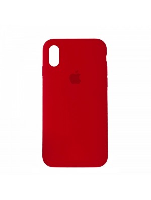 Чехол Silicone Case Full Cover iPhone X/XS Copy Red (14)