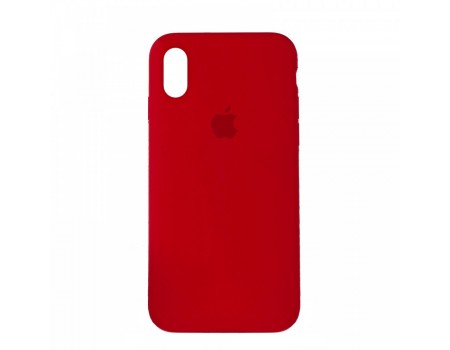 Чехол Silicone Case Full Cover iPhone X/XS Copy Red (14)