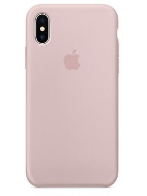 Чехол Silicone Case Full Cover iPhone X/XS Copy Pink Sand (19)