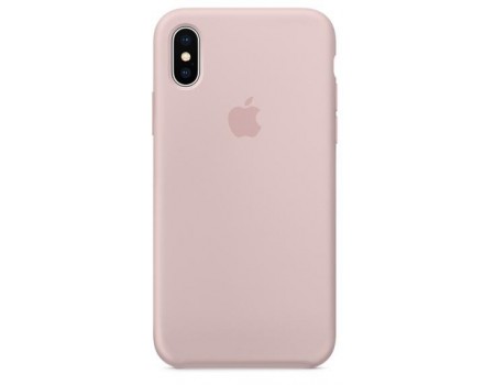 Чехол Silicone Case Full Cover iPhone X/XS Copy Pink Sand (19)