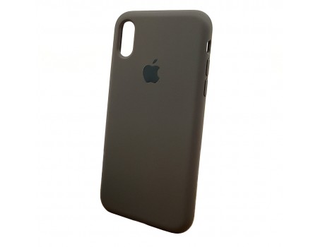 Чехол Silicone Case Full Cover iPhone X/XS Copy Coffee (22)