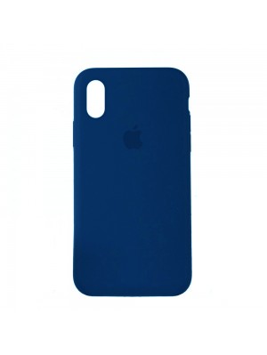 Чехол Silicone Case Full Cover iPhone X/XS Copy Cosmos Blue (46)