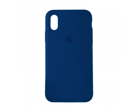 Чехол Silicone Case Full Cover iPhone X/XS Copy Cosmos Blue (46)