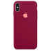 Чехол Silicone Case Full Cover iPhone X/XS Copy Rose Red (37)