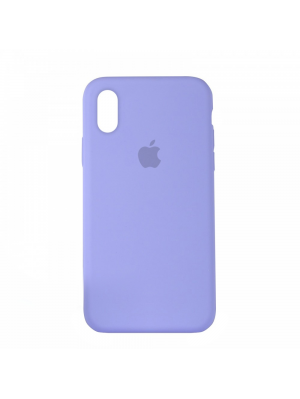 Чехол Silicone Case Full Cover iPhone X/XS Copy Lilac (5)