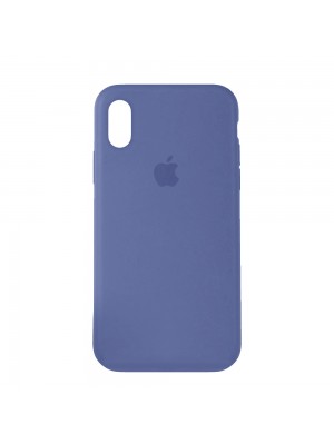 Чехол Silicone Case Full Cover iPhone X/XS Copy Lavender Grey (28)