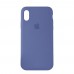 Чехол Silicone Case Full Cover iPhone X/XS Copy Lavender Grey (28)