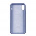 Чехол Silicone Case Full Cover iPhone X/XS Copy Lavender Grey (28)