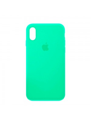 Чехол Silicone Case Full Cover iPhone X/XS Copy Spearmint (47)