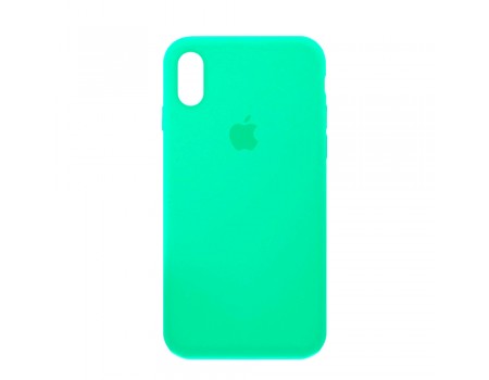 Чехол Silicone Case Full Cover iPhone X/XS Copy Spearmint (47)