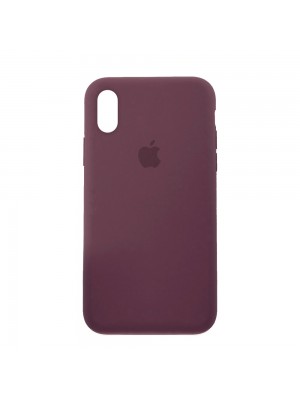 Чехол Silicone Case Full Cover iPhone X/XS Copy Maroon (42)