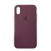 Чехол Silicone Case Full Cover iPhone X/XS Copy Maroon (42)