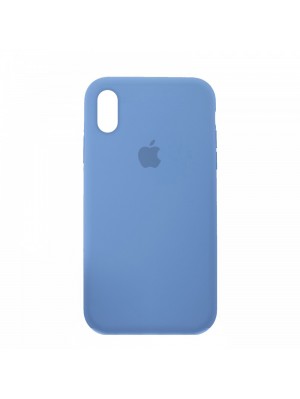 Чехол Silicone Case Full Cover iPhone X/XS Copy Cornflower (53)