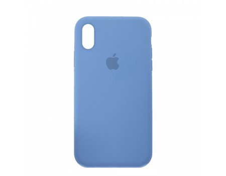 Чехол Silicone Case Full Cover iPhone X/XS Copy Cornflower (53)